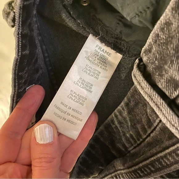 Frame Le Mini Boot Jeans Waist 29 Womens 8 Pepperdine Slash Distressed Black - Picture 9 of 11